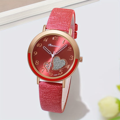 Women's Quartz Watch - Cute Shiny Heart Candy Color Fashion Analog Wristwatch Colorful Casual - product detail view 17
