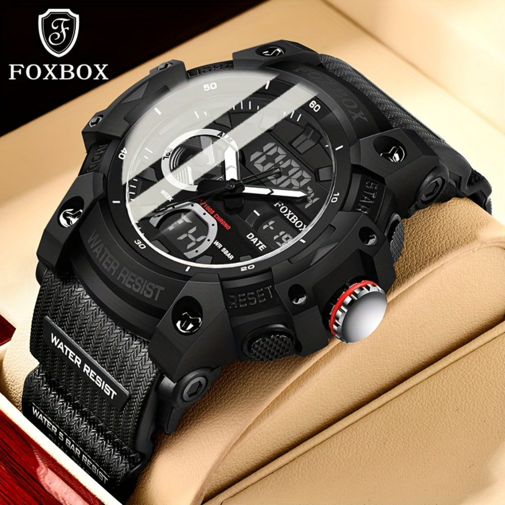 Men's Quartz Watch - FOXBOX LED Digital Night Light Stopwatch Multifunctional Outdoor Hiking - product detail view 7