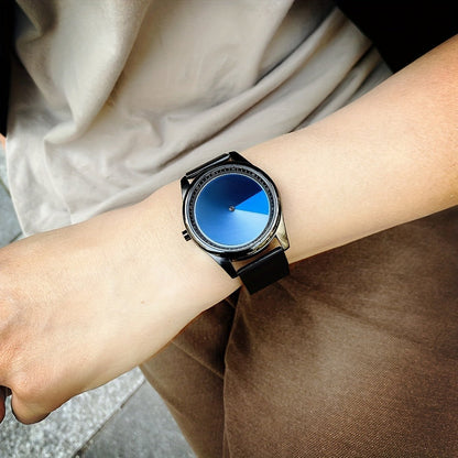 Men's Quartz Watch - Gradient Color Unisex Creative Unique Dial Wristwatch Women Blue Red Green - product detail view 10