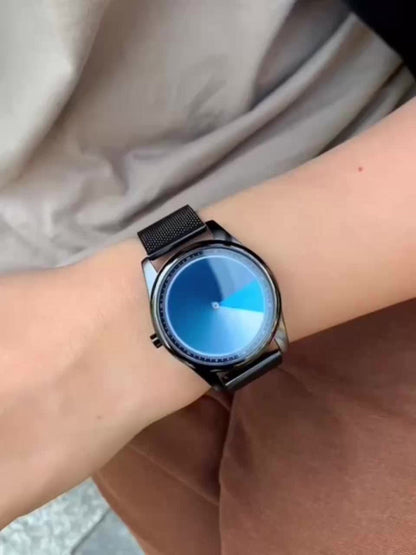 Men's Quartz Watch - Gradient Color Unisex Creative Unique Dial Wristwatch Women Blue Red Green - product detail view 15