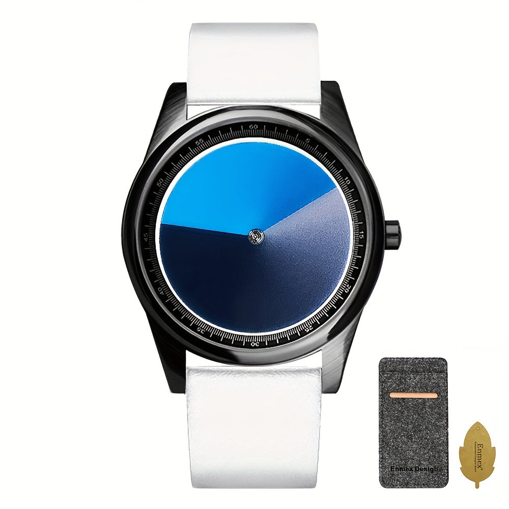 Men's Quartz Watch - Gradient Color Unisex Creative Unique Dial Wristwatch Women Blue Red Green - product detail view 18
