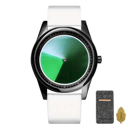 Men's Quartz Watch - Gradient Color Unisex Creative Unique Dial Wristwatch Women Blue Red Green - product detail view 21
