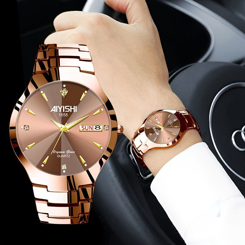 Men's Quartz Watch - Luxury Business for Luminous Double Date Elegant High-End Simple Trend - product detail view 22