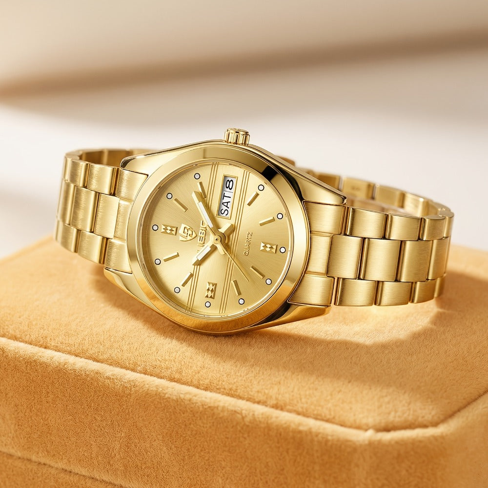 Women's Quartz Watch - Luxury 's Japan Movement Luminous Hands Stainless Steel Band - Elegant - product detail view 9