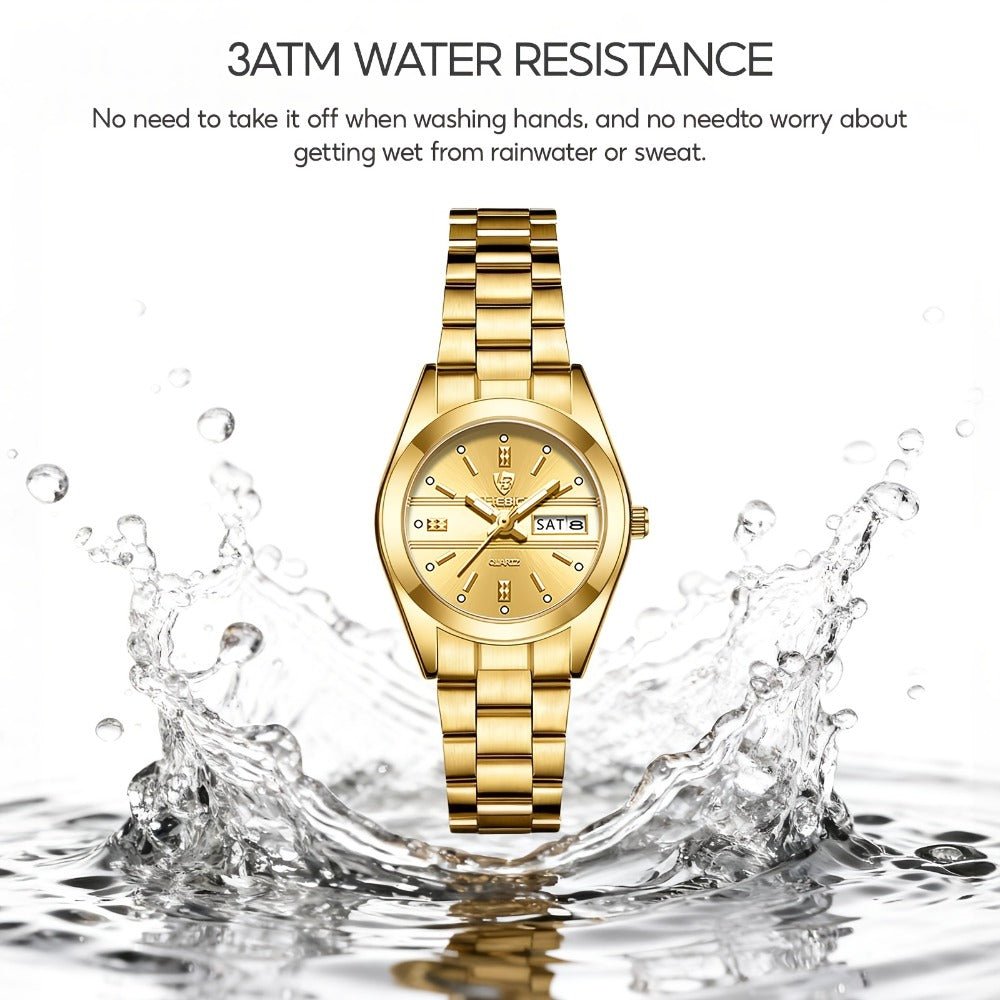 Women's Quartz Watch - Luxury 's Japan Movement Luminous Hands Stainless Steel Band - Elegant - product detail view 11