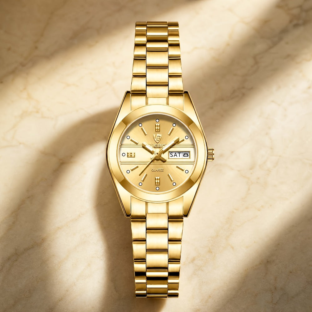 Women's Quartz Watch - Luxury 's Japan Movement Luminous Hands Stainless Steel Band - Elegant - product detail view 13