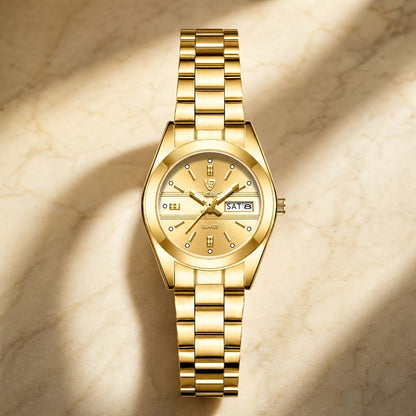 Women's Quartz Watch - Luxury 's Japan Movement Luminous Hands Stainless Steel Band - Elegant - product detail view 13