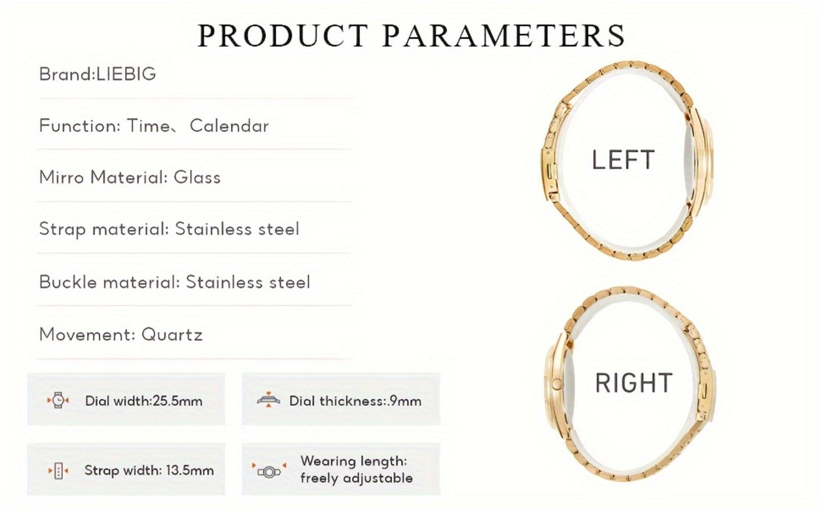 Women's Quartz Watch - Luxury 's Japan Movement Luminous Hands Stainless Steel Band - Elegant - product detail view 18