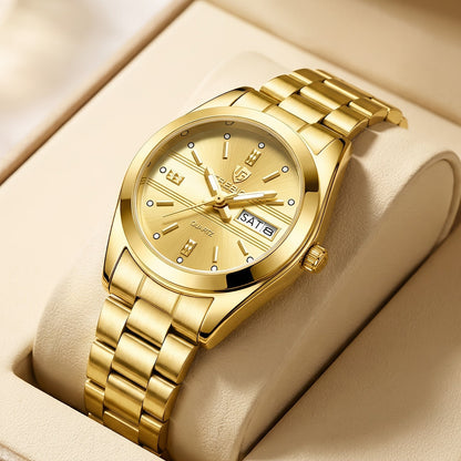 Women's Quartz Watch - Luxury 's Japan Movement Luminous Hands Stainless Steel Band - Elegant - product detail view 20