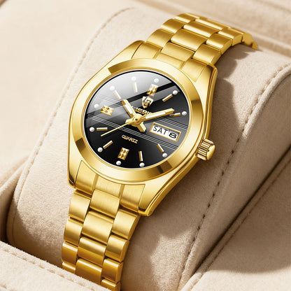 Women's Quartz Watch - Luxury 's Japan Movement Luminous Hands Stainless Steel Band - Elegant - product detail view 22