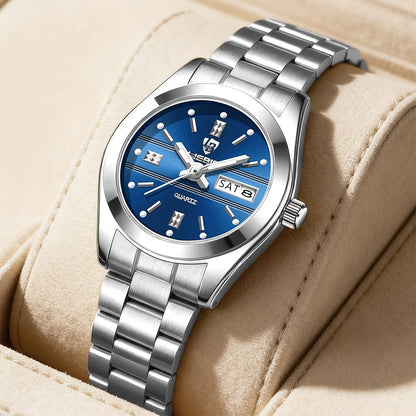 Women's Quartz Watch - Luxury 's Japan Movement Luminous Hands Stainless Steel Band - Elegant - product detail view 23