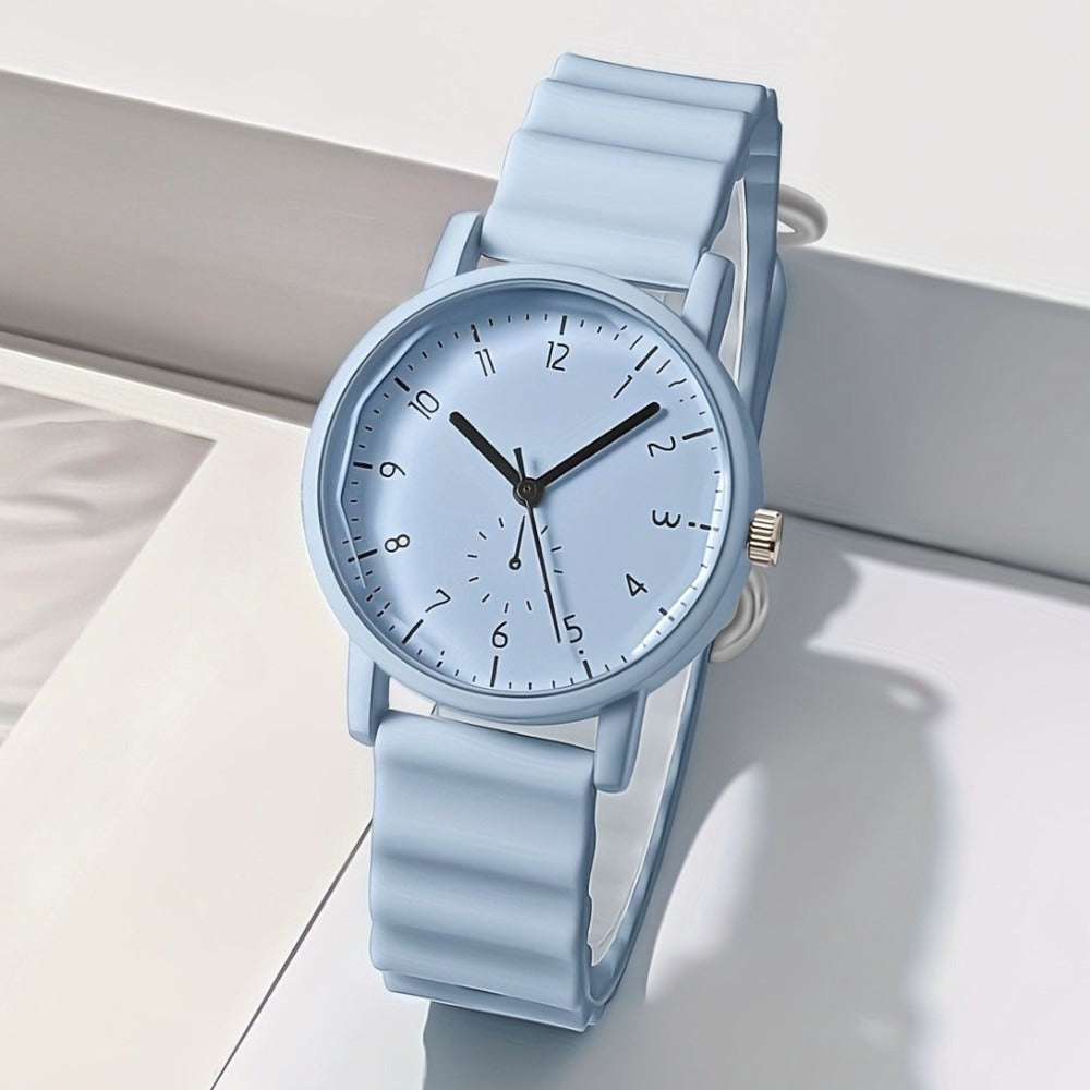 Women's Quartz Watch - Macaron Color Silicone Cute Casual Round Analog Fashion Wrist for Girls - main product view