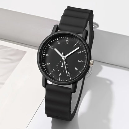 Women's Quartz Watch - Macaron Color Silicone Cute Casual Round Analog Fashion Wrist for Girls - product detail view 8