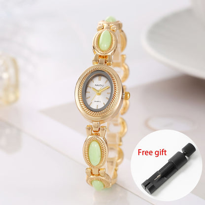 Women's Quartz Watch - Retro Bracelet for Light Luxury French Style Ladies Wristwatch with Band - product detail view 18