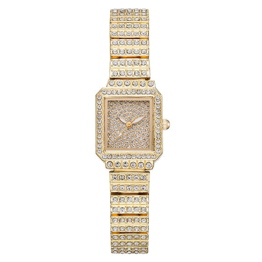 Women's Quartz Watch - Rhinestone for Square Dial Bling Luxury Analog Dress Wristwatch Sparkling - main product view