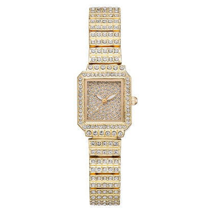 Women's Quartz Watch - Rhinestone for Square Dial Bling Luxury Analog Dress Wristwatch Sparkling - product detail view 10