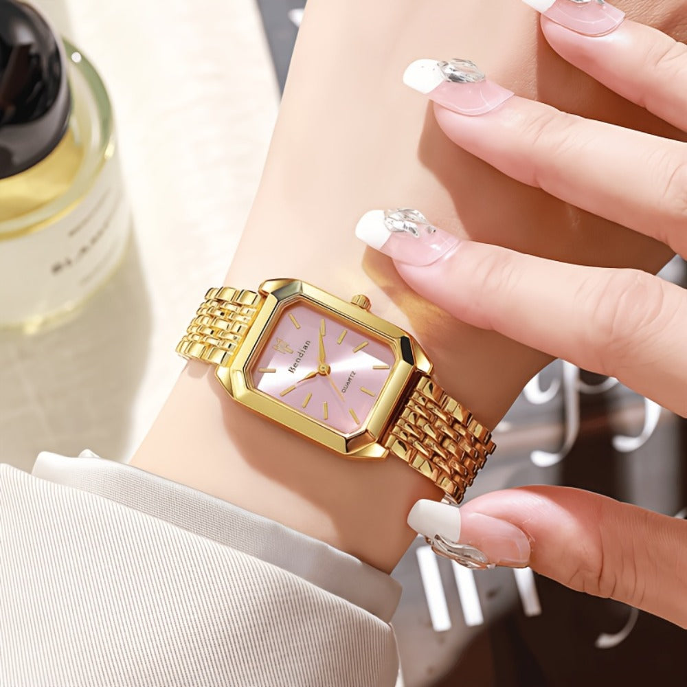 Women's Quartz Watch - 's Alloy Elegant Casual Dress Wristwatch Stylish Fashion Ladies Timepiece - product detail view 6