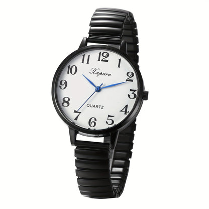 Women's Quartz Watch - 's Analog with Stretch Band - Round Case Large Arabic Numeral Dial - product detail view 21
