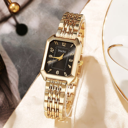 Women's Quartz Watch - 's & Bangle Set 2pcs Vintage Rectangular Dial with Trendy Open Bangle - product detail view 32