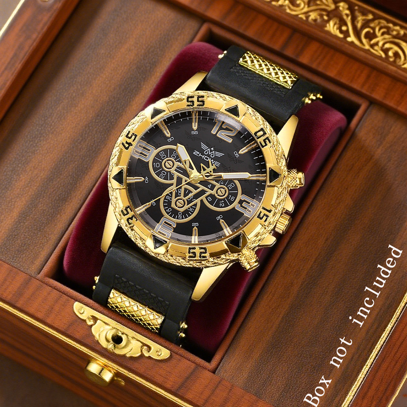 Men's Quartz Watch - 's Business with Silicone Strap Luxury Calendar Wristwatch, Casual Sport - product detail view 11