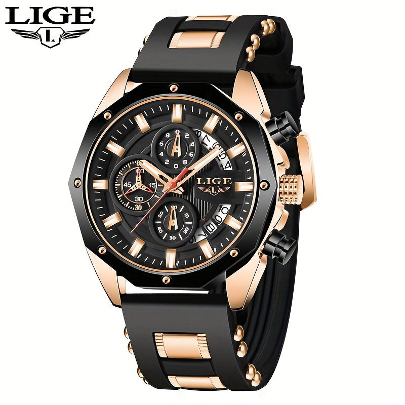 Men's Quartz Watch - 's Chronograph with Luminous Dial & Calendar | Stopwatch, Outdoor Sports - product detail view 25