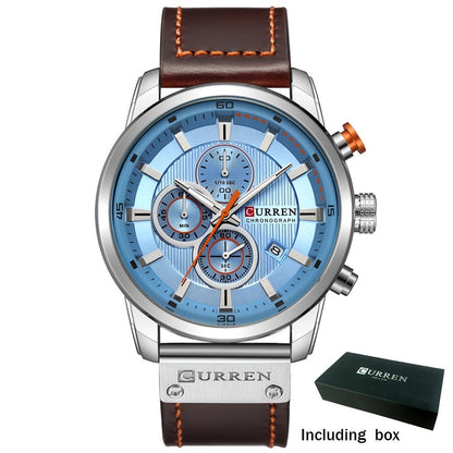 Men's Quartz Watch - 's Chronograph Sport Stopwatch, Date Display, Round Dial Wristwatch for in - product detail view 5