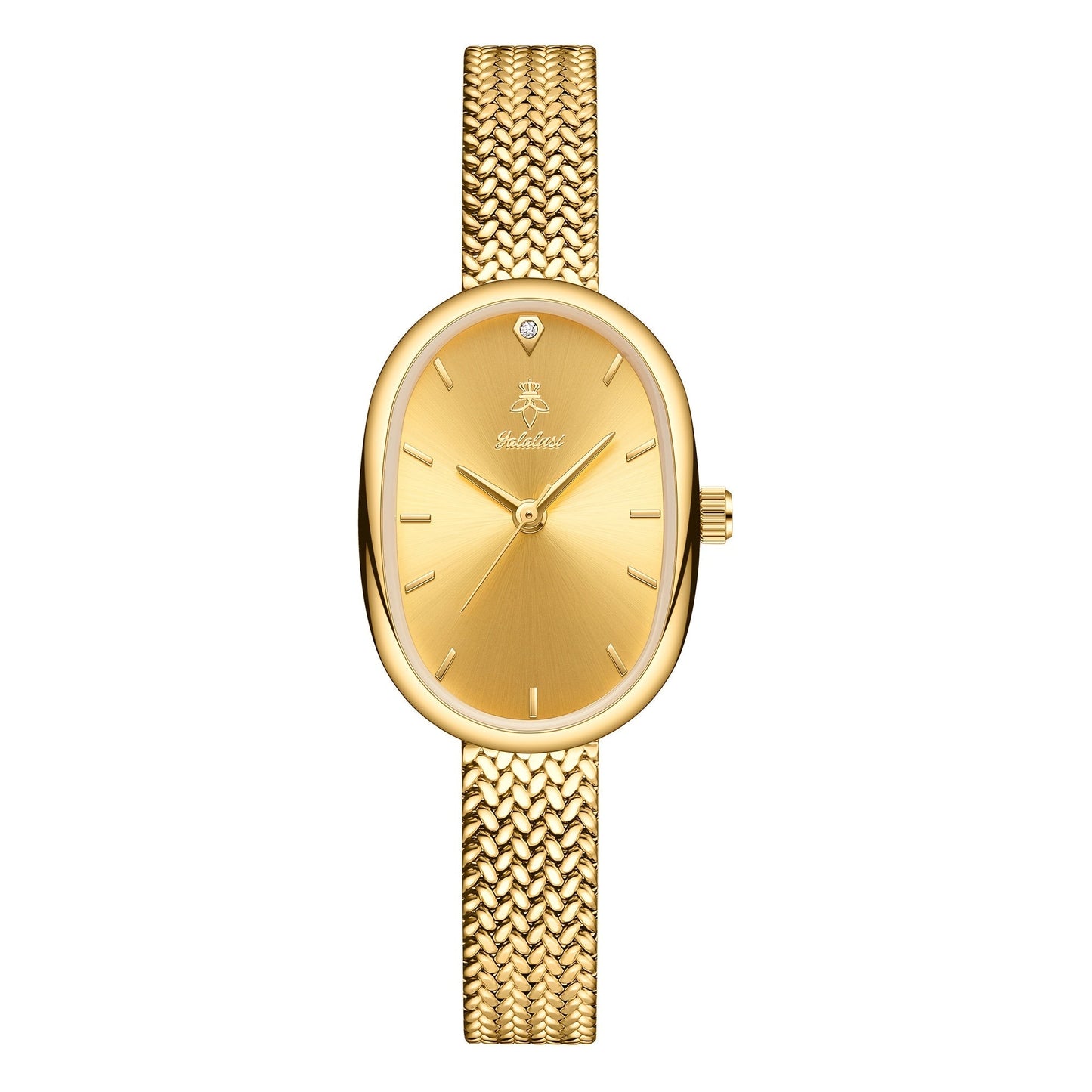 Women's Quartz Watch - 's Elegant Oval Dial Leaf Pattern Bracelet Strap with Gift Box, Stylish - product detail view 34