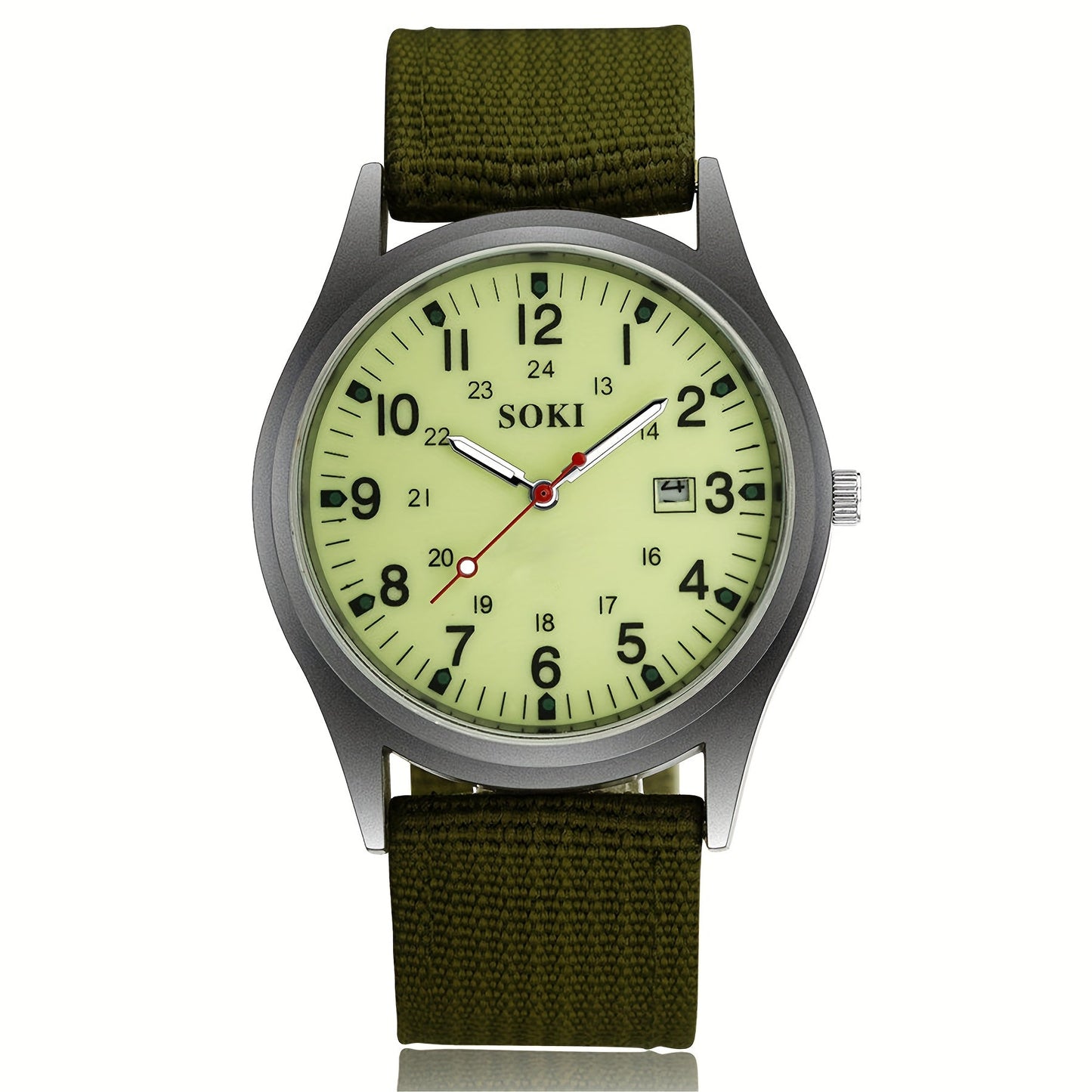Men's Quartz Watch - 's Minimalist 24H Display, Luminous Dial, Date Calendar, Analog Casual - product detail view 11