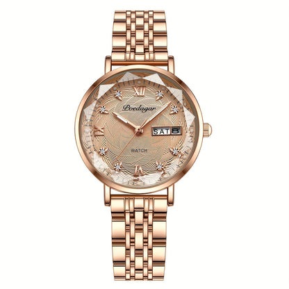 Women's Quartz Watch - 's Rhinestone POEDAGAR Rose Gold Luxury Dress with Luminous Dial - product detail view 21