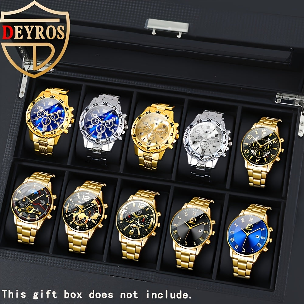 Men's Quartz Watch - 's Set 10pcs Casual Analog Watches Alloy Faux Leather Multiple Colors Date - product detail view 25