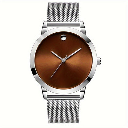 Men's Quartz Watch - 's Stainless Steel Casual Minimalist Wristwatch with Metal Band Elegant - product detail view 16