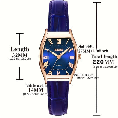 Women's Quartz Watch - 's Tonneau Faux Leather Strap Zinc Alloy Case Barrel Shaped Analog - product detail view 6