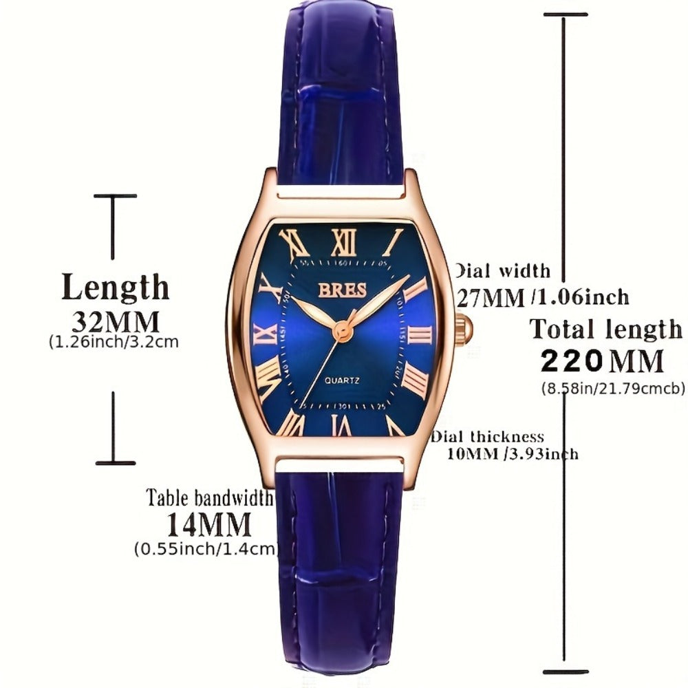 Women's Quartz Watch - 's Tonneau Faux Leather Strap Zinc Alloy Case Barrel Shaped Analog - product detail view 13