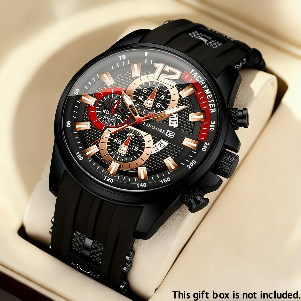 Men's Quartz Watch - Silicone for Fashion Casual Date Display Sport Wristwatch Sporty Design - product detail view 50