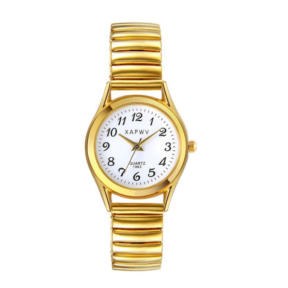 Women's Quartz Watch - Stretch Strap for Girls Elastic Alloy Band Wristwatch Luminous Hands Large - product detail view 15