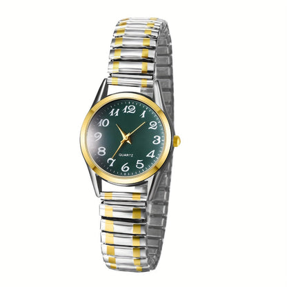 Women's Quartz Watch - Stretch Strap for Girls Elastic Alloy Band Wristwatch Luminous Hands Large - product detail view 16