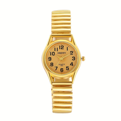 Women's Quartz Watch - Stretch Strap for Girls Elastic Alloy Band Wristwatch Luminous Hands Large - product detail view 26