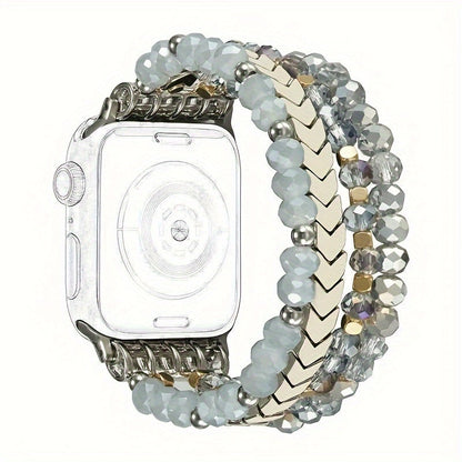 Women's Watch - Apple Band Beaded Elastic Handmade Agate Arrowhead Adjustable Bracelet - product detail view 9