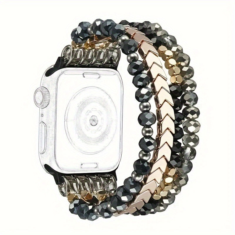 Women's Watch - Apple Band Beaded Elastic Handmade Agate Arrowhead Adjustable Bracelet - product detail view 12