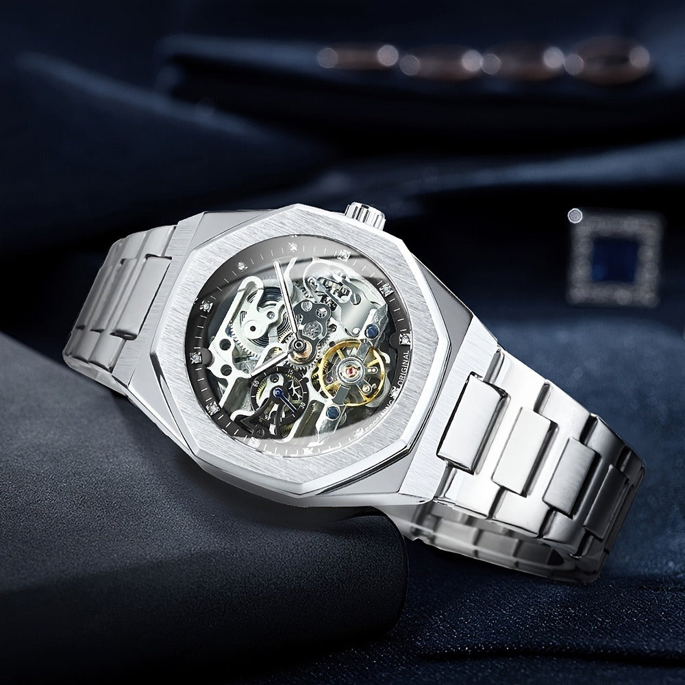 Men's Watch - FORSINING Skeleton Tourbillon Automatic Mechanical for Luminous Hands - product detail view 4