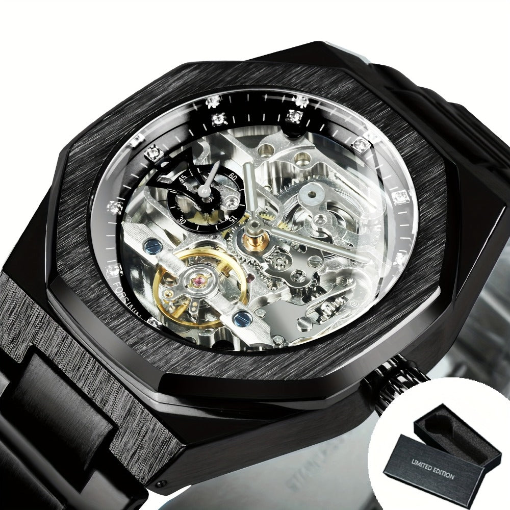 Men's Watch - FORSINING Skeleton Tourbillon Automatic Mechanical for Luminous Hands - product detail view 5