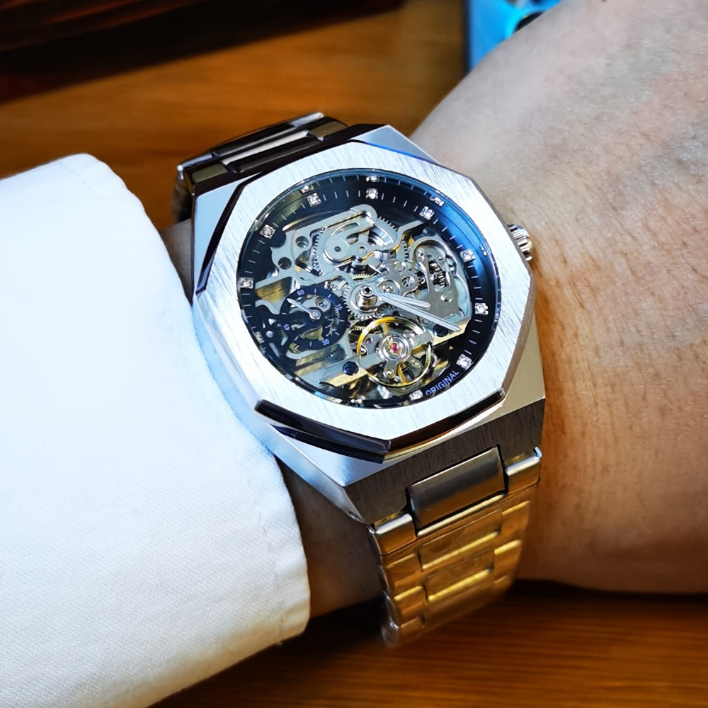 Men's Watch - FORSINING Skeleton Tourbillon Automatic Mechanical for Luminous Hands - product detail view 6