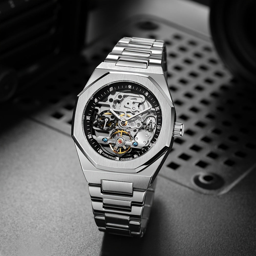 Men's Watch - FORSINING Skeleton Tourbillon Automatic Mechanical for Luminous Hands - product detail view 8