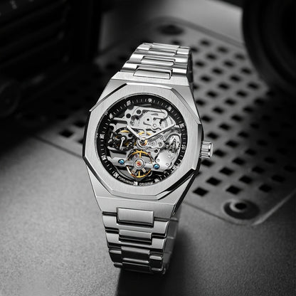 Men's Watch - FORSINING Skeleton Tourbillon Automatic Mechanical for Luminous Hands - product detail view 8