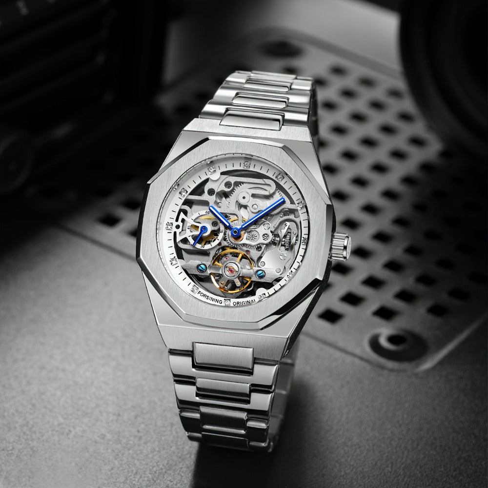 Men's Watch - FORSINING Skeleton Tourbillon Automatic Mechanical for Luminous Hands - product detail view 9