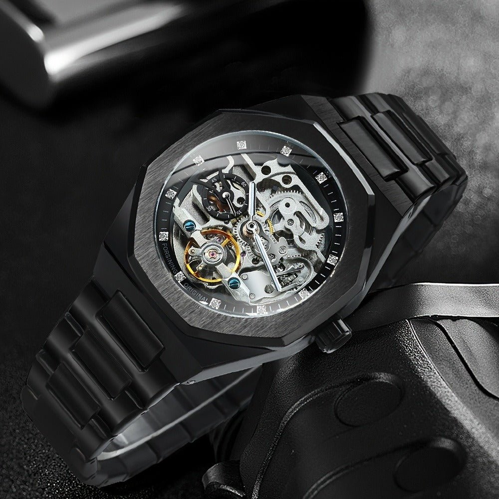 Men's Watch - FORSINING Skeleton Tourbillon Automatic Mechanical for Luminous Hands - product detail view 10