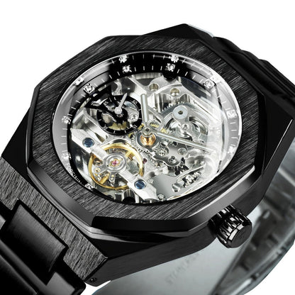 Men's Watch - FORSINING Skeleton Tourbillon Automatic Mechanical for Luminous Hands - product detail view 12