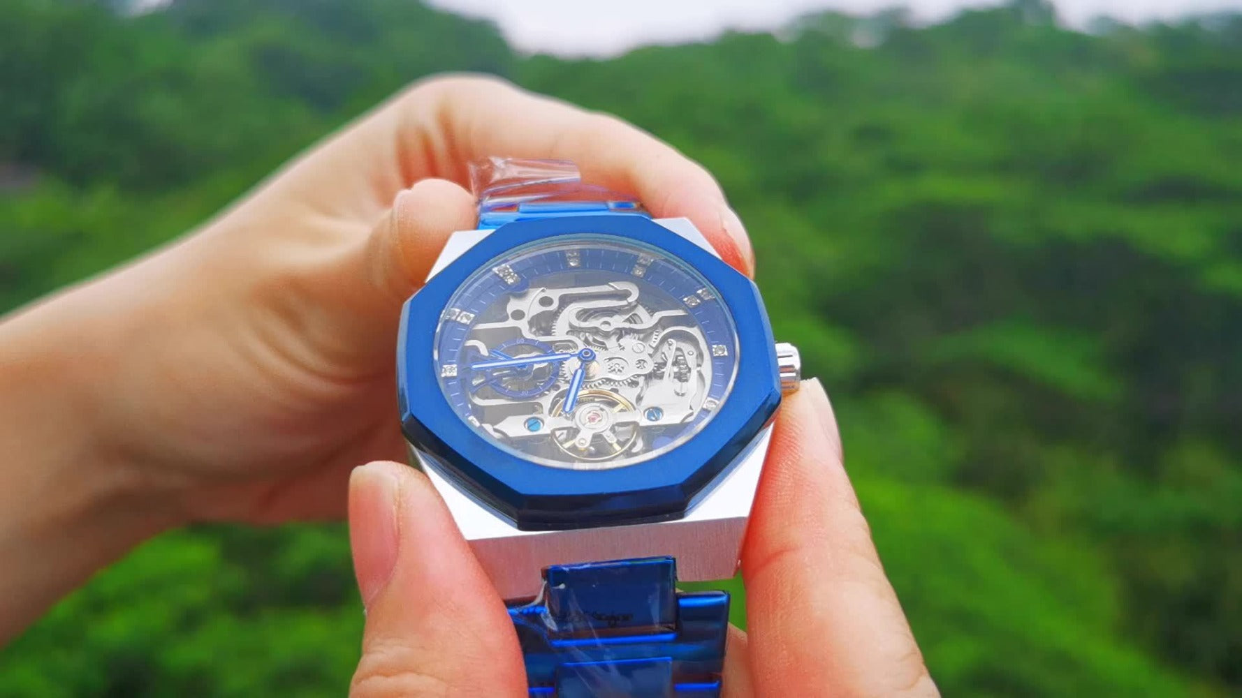 Men's Watch - FORSINING Skeleton Tourbillon Automatic Mechanical for Luminous Hands - product detail view 14