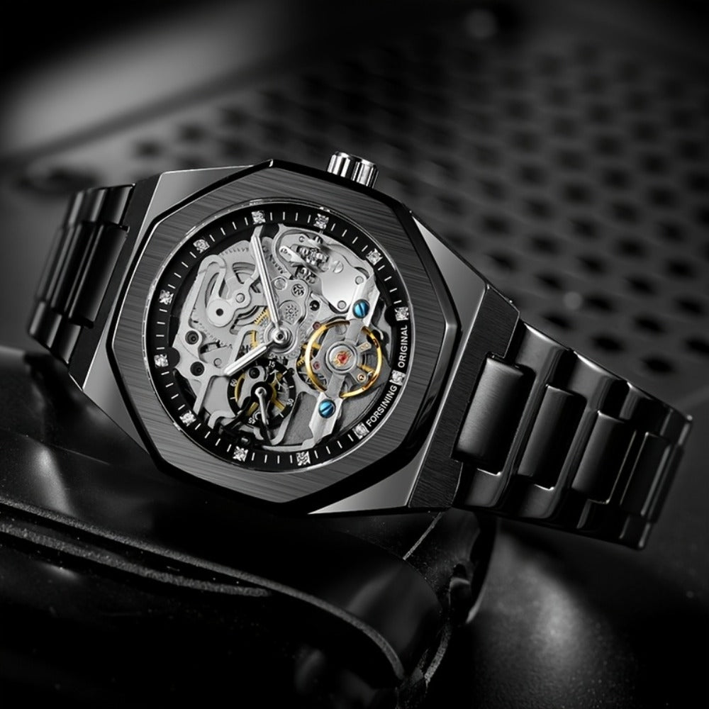 Men's Watch - FORSINING Skeleton Tourbillon Automatic Mechanical for Luminous Hands - product detail view 16