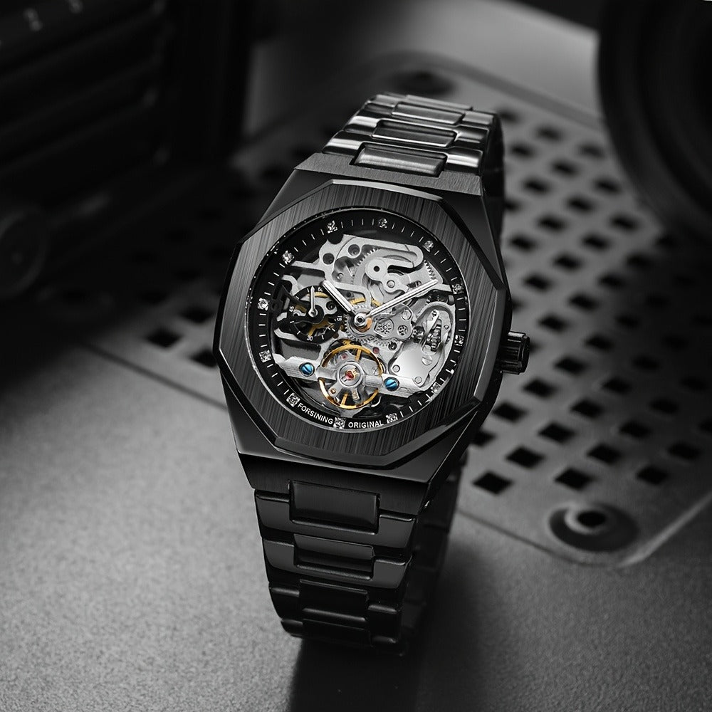 Men's Watch - FORSINING Skeleton Tourbillon Automatic Mechanical for Luminous Hands - product detail view 17